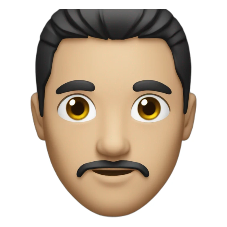 glass eyed black haired man wearing a viking hat sticker