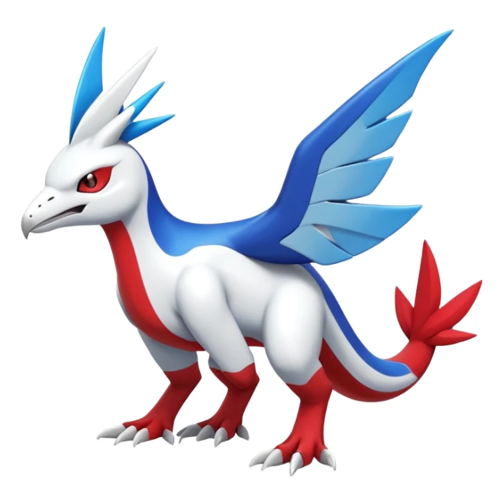 Cute Shiny Guilmon-Silvally-Latias-Fakémon-hybrid-creature (full body)  sticker