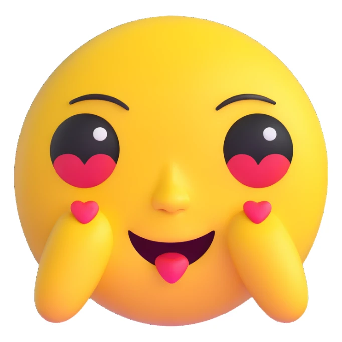 yellow face with heart eyes sticker
