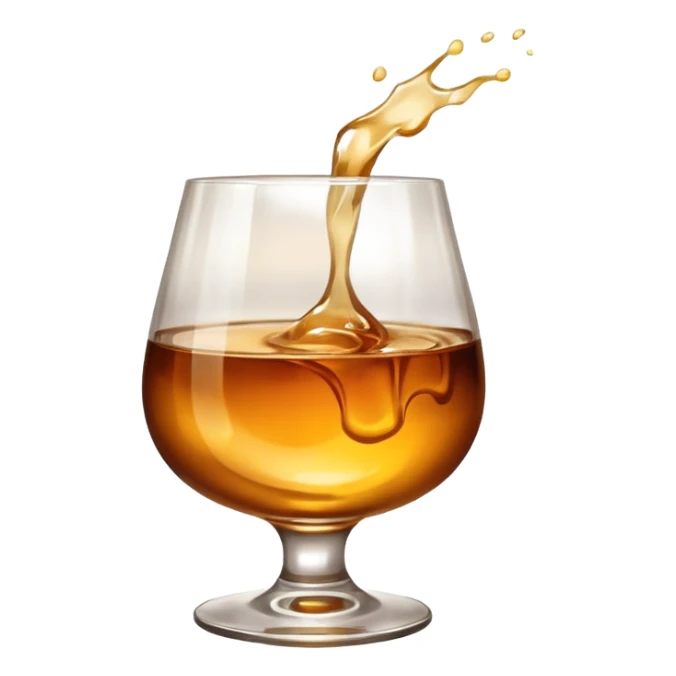 White hand holding whiskey glass sticker