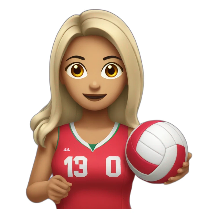 Passionate  Mexican girl volleyball player sticker