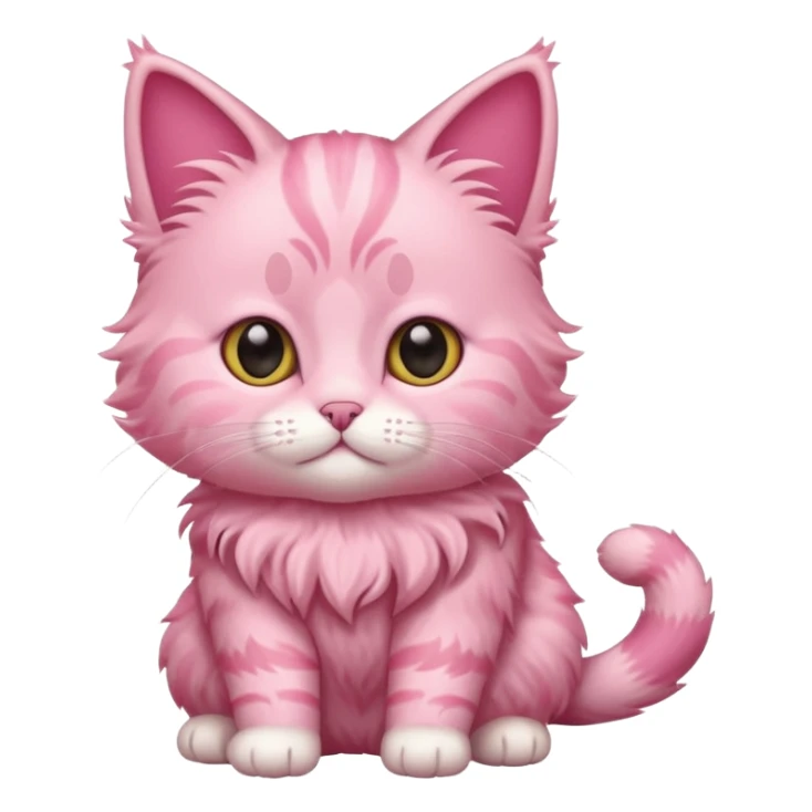 full body of. baby Russian pink cat  sticker