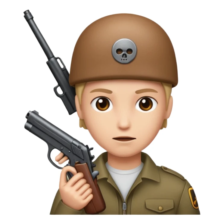 A person with a gun in the head  sticker