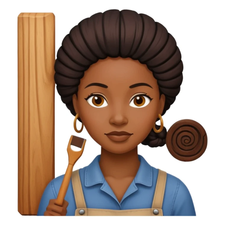 Wood Carving Craftsman black woman sticker