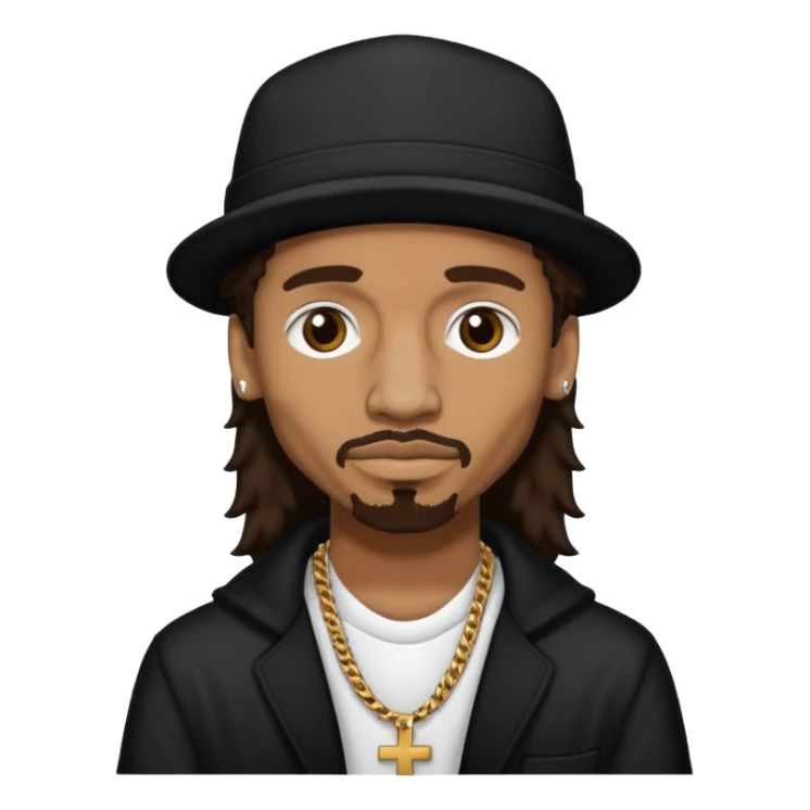 Layzie Bone with dark brown hair sticker