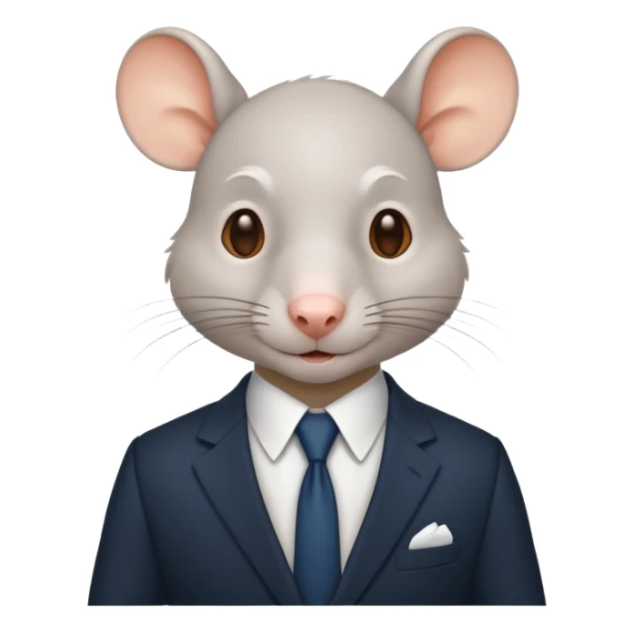 white rat man in a suit sticker