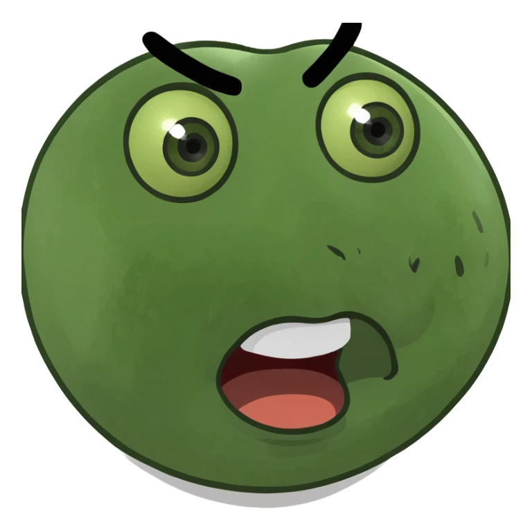 Wojak face with surprised expression meme emoji iPhone style sticker