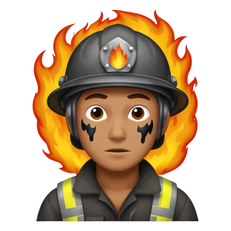 Tam ölecekken ateşten kurtulan adam sticker