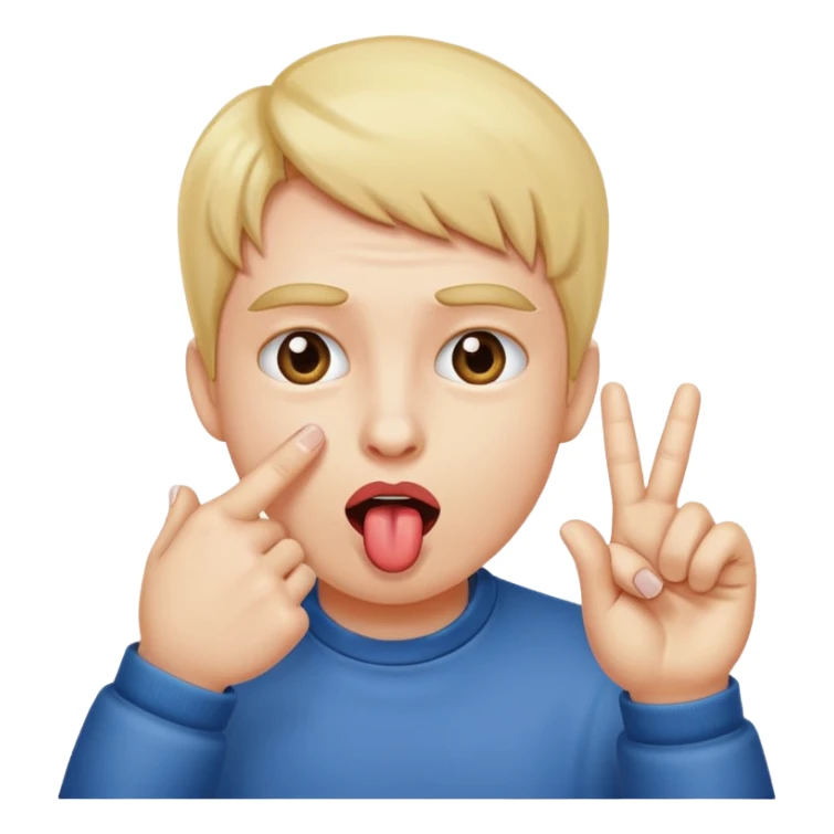 Person pinching there fingers with there tongue out sticker