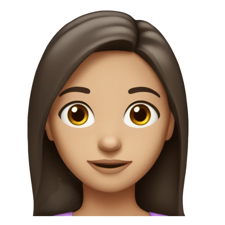 pretty brunette girl with brown eyes sticker