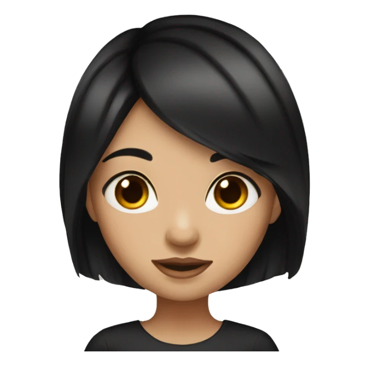 Pretty girl with black hair sticker