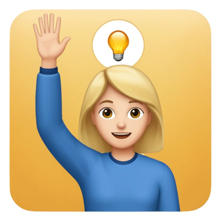 When you prove a point so you raise your hand like “ told ya “ sticker