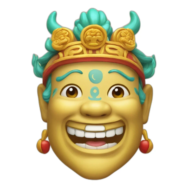 Smiling realistic enchanting chinese god of Fortune sticker
