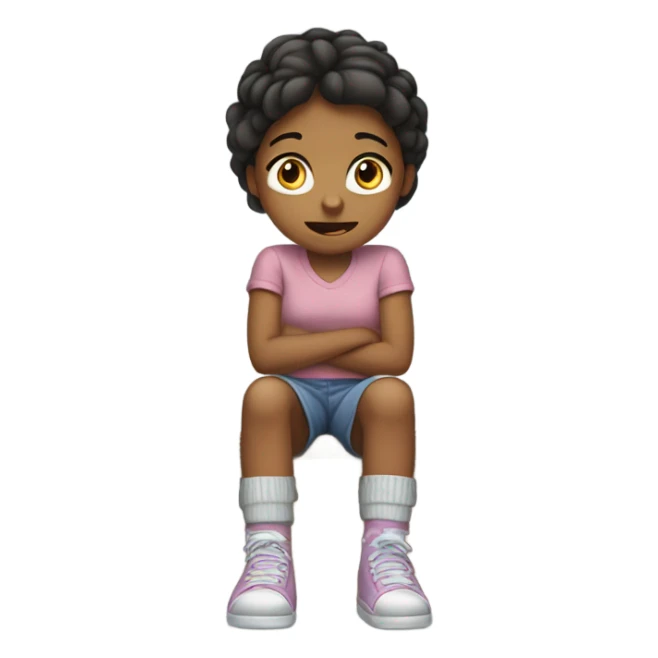 Girl with frozen toes sticker