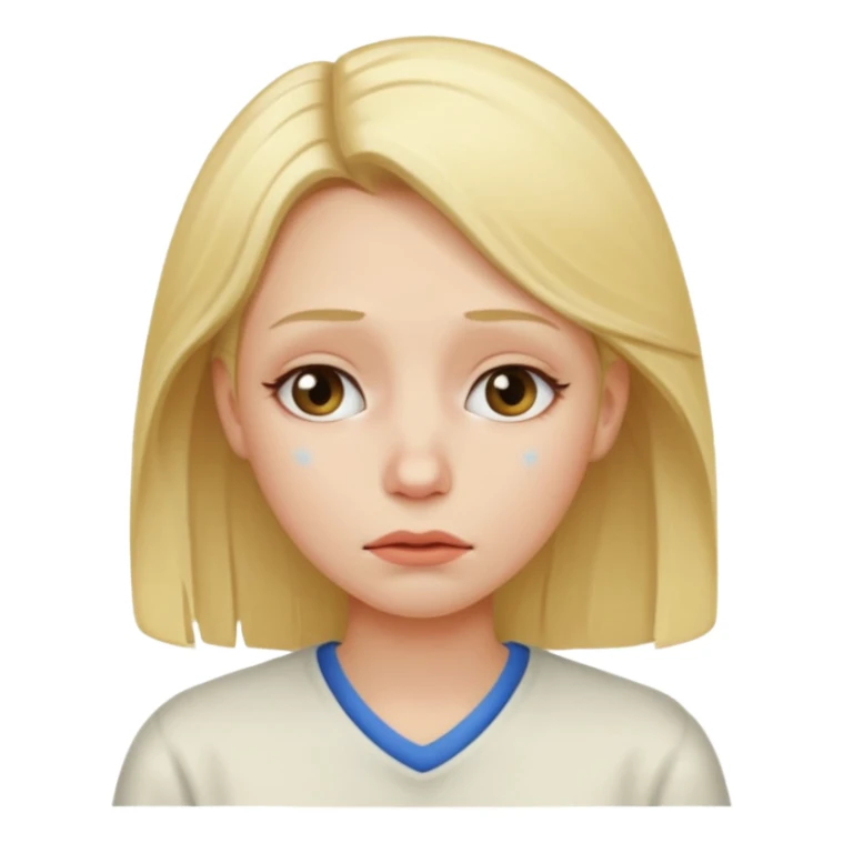 Blonde sick woman sticker