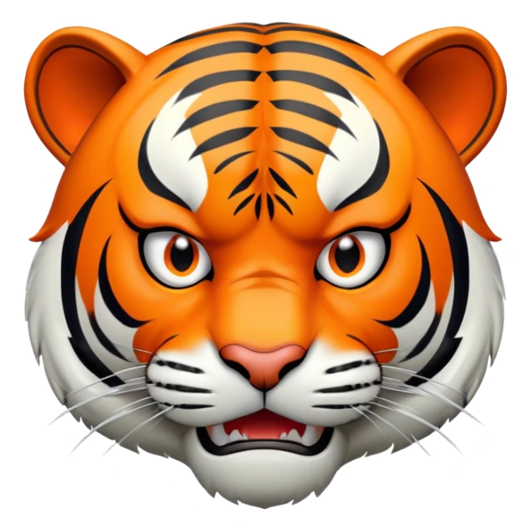 angry frustrated tiger face for Twitch emote sticker