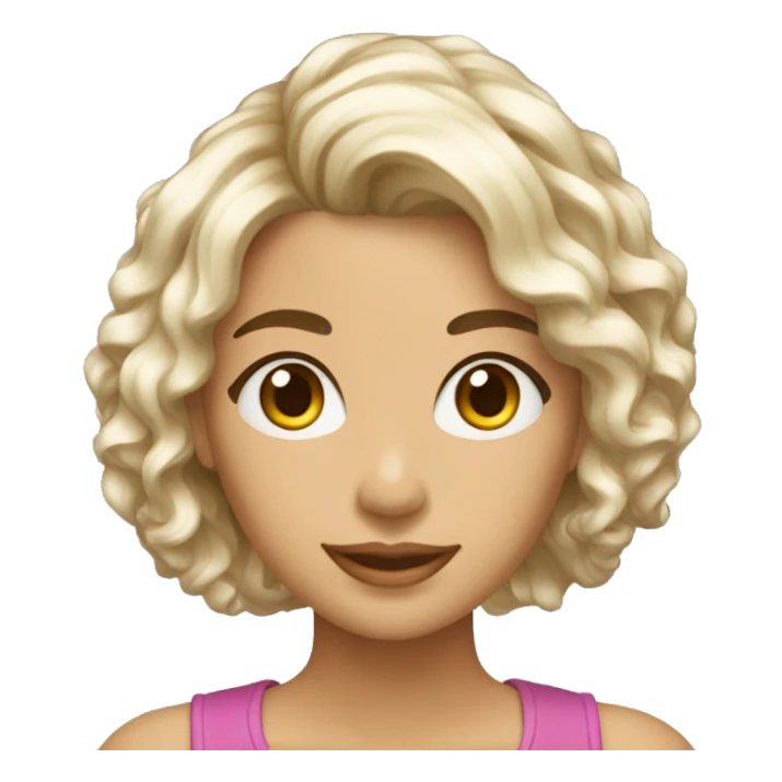 Mulher branca com cabelo liso curto solto sorrindo sticker