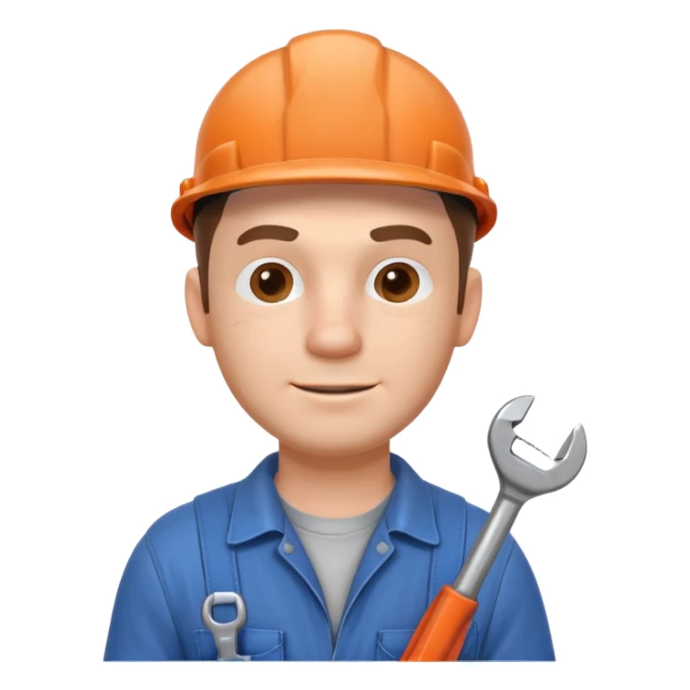 mechanic man portrait, head and shoulders only, wearing work overalls, holding a wrench, slight grease marks on face, confident friendly expression, garage workshop vibe, 3D cartoon style, mobile game icon style, clean background, no text, no watermark
  sticker