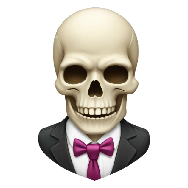 Skull with tie sticker
