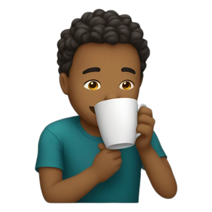 person sipping tea sticker