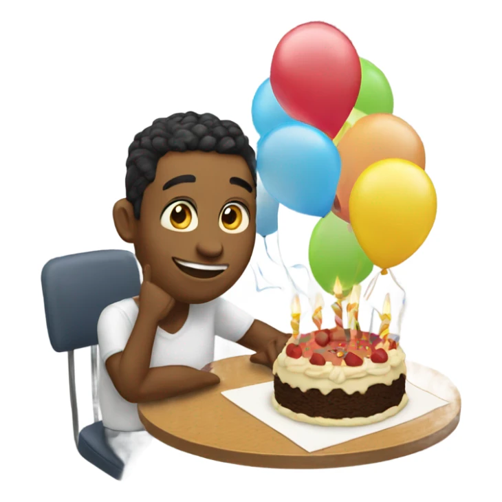 Emoji signing happy birthday  sticker