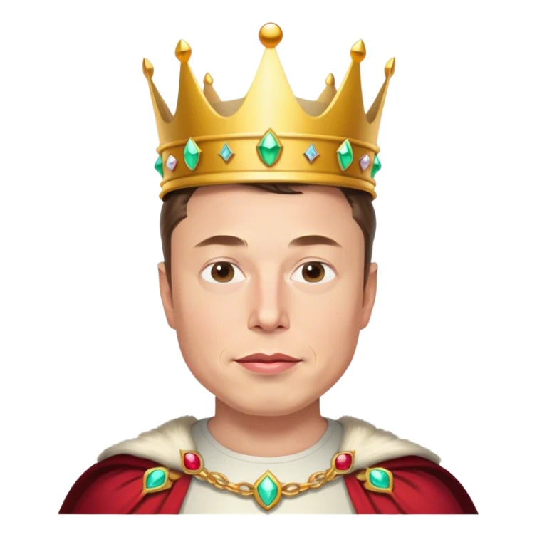 Elon Musk wanna be king sticker