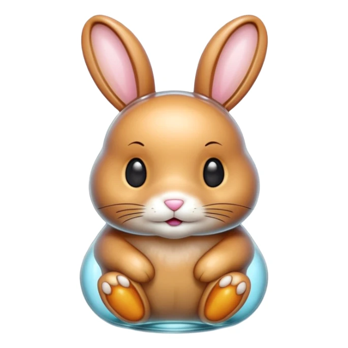 bunny made of glass sticker