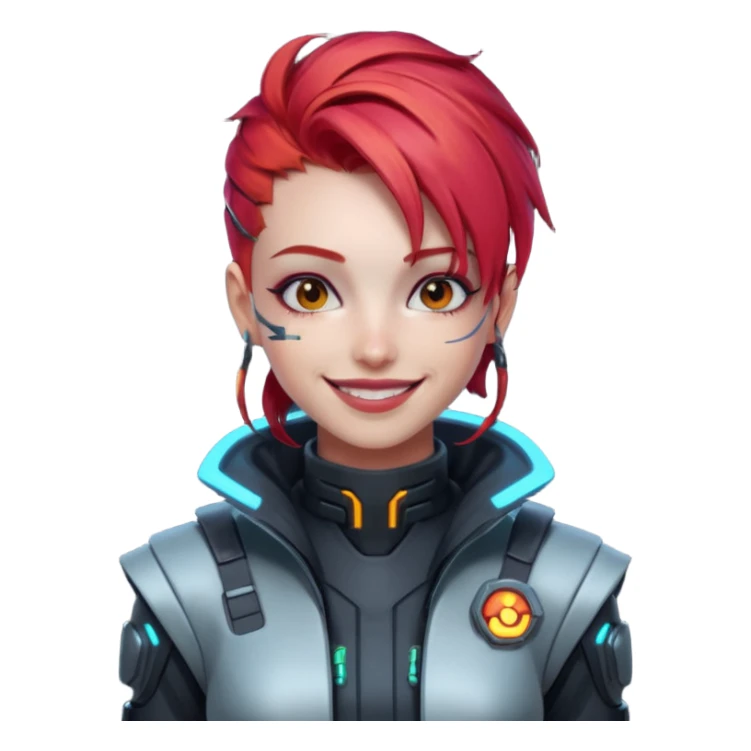 CYBERPUNK HAPPY RED sticker