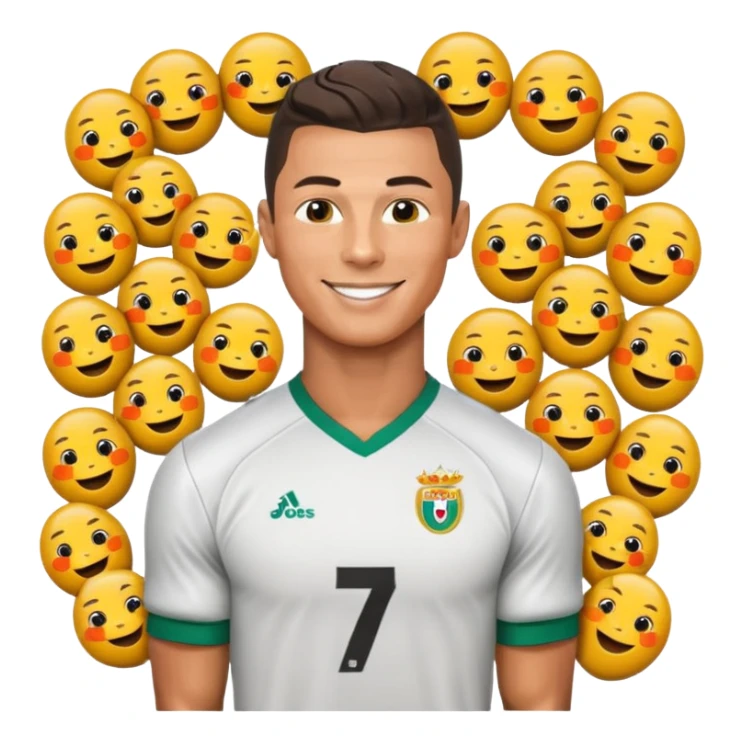 Cristiano Ronaldo football emojis sticker