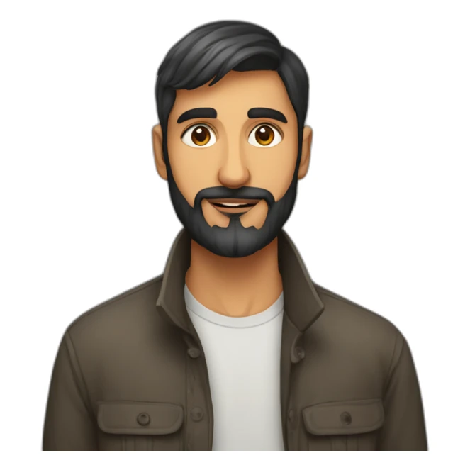 yusuf monaf patna india young without glasses with less hair and long beard sticker