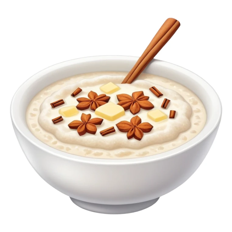 rice porridge with cinnamon sugar and butter sticker