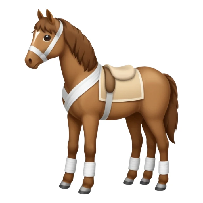 horse with one bandaged leg sticker