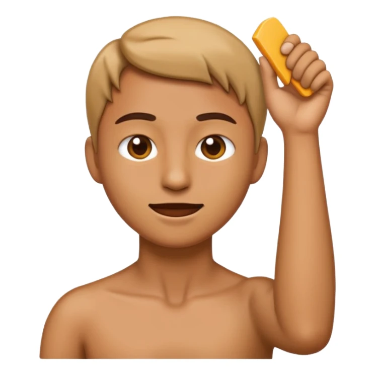 An emoji with their hand, making a cutting motion towards their neck sticker