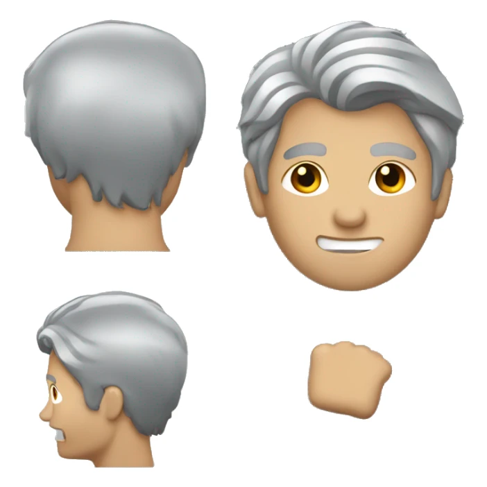 macgyver with black/grey hair sticker
