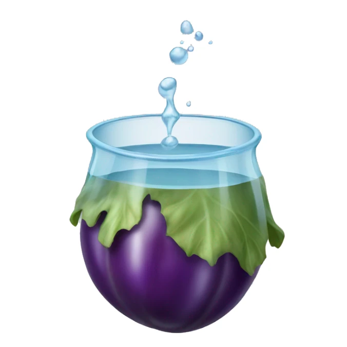 Eggplant water sticker