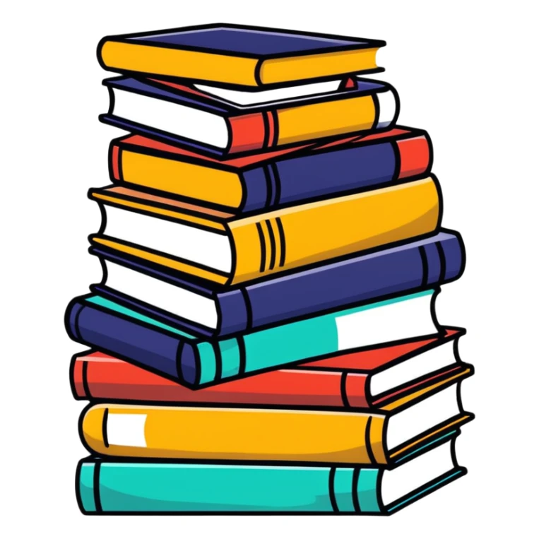 pile of many books sticker