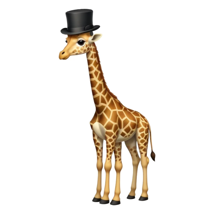 Giraffe with a top hat on in a tuxedo sticker