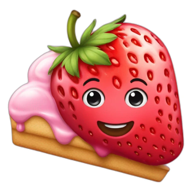 strawberry-icecream sticker