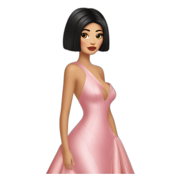 Kylie Jenner wearing a Schiaparelli lion dress sticker