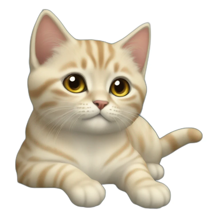 Chaton sur un lioon sticker