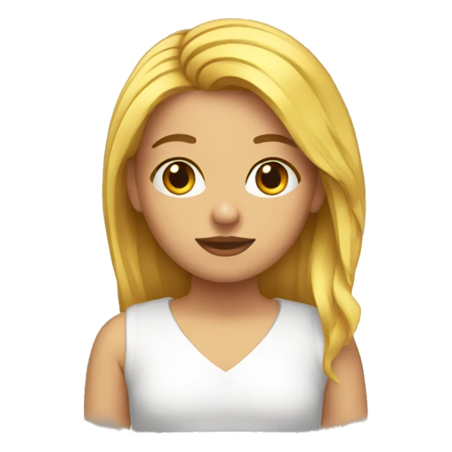 Chica Rubia con pestañas  sticker