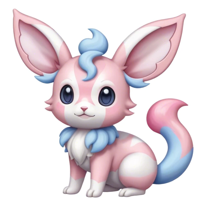 Colorful Sylveon-Espurr-Minccino-hybrid sticker