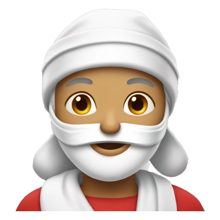 Santa Claus with bandage around her head sticker