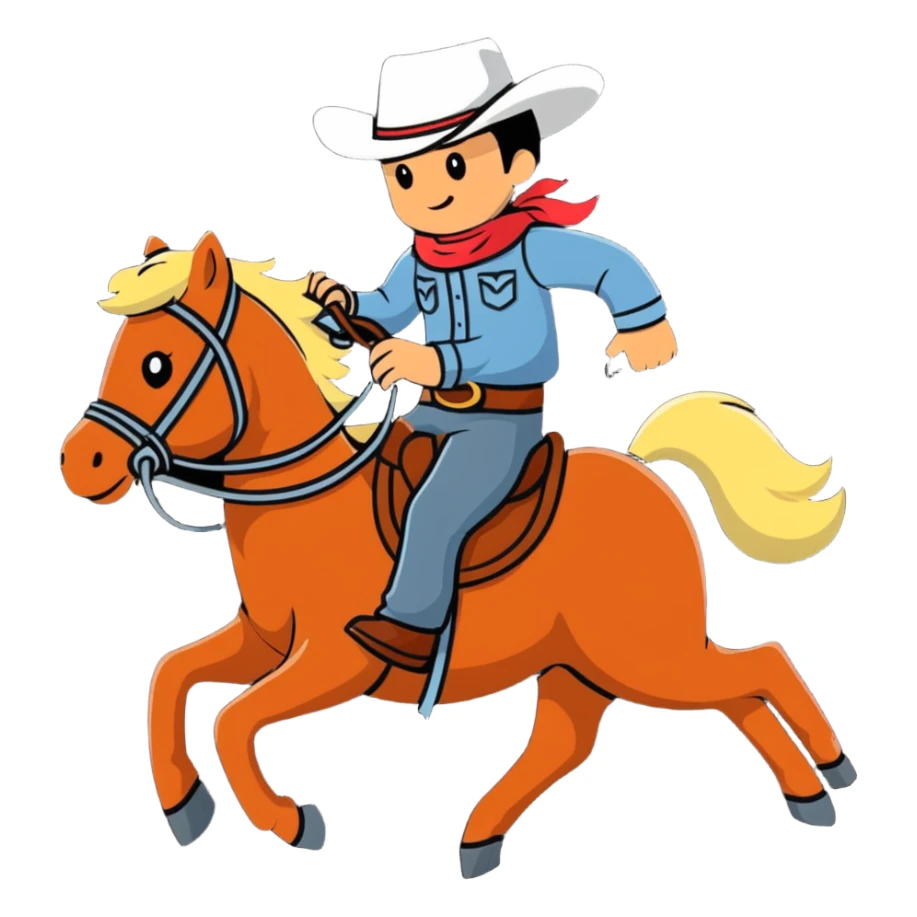cowboy riding a horse sticker