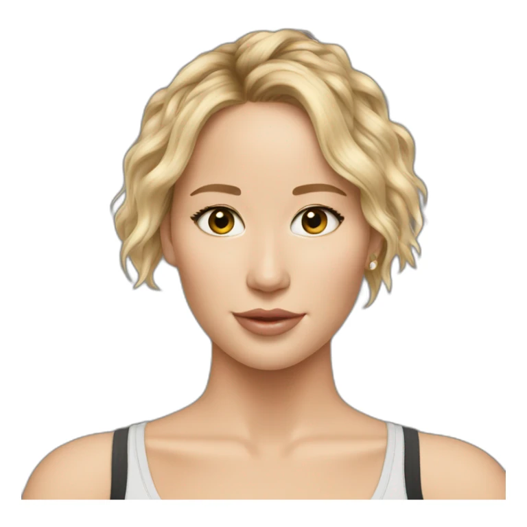 jennifer lawrence wearing tank top sticker