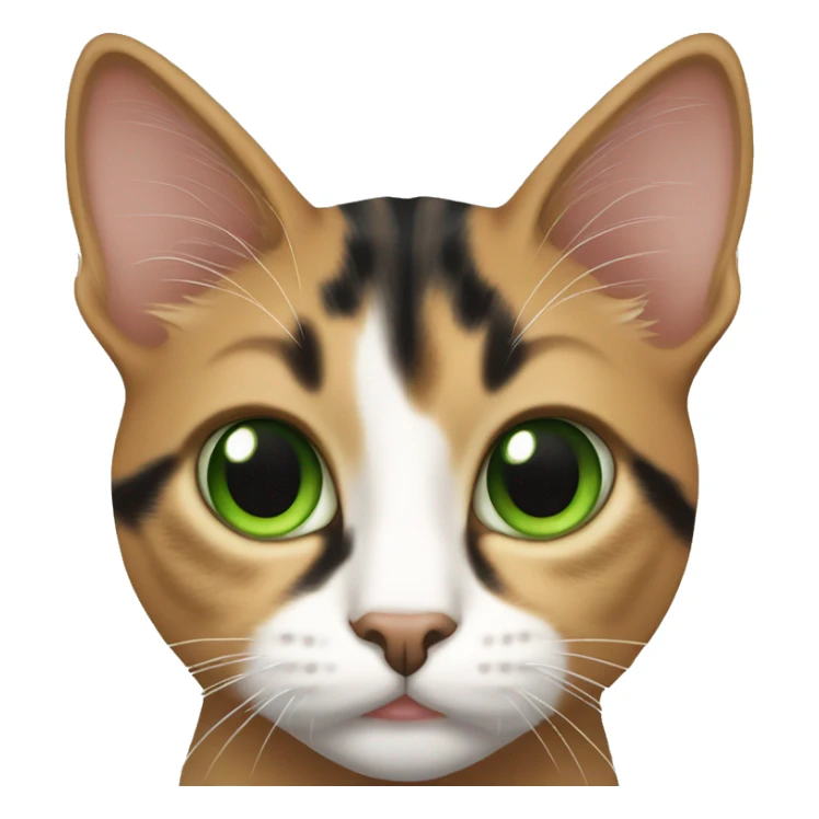 cat calico tabby with green eyes sticker