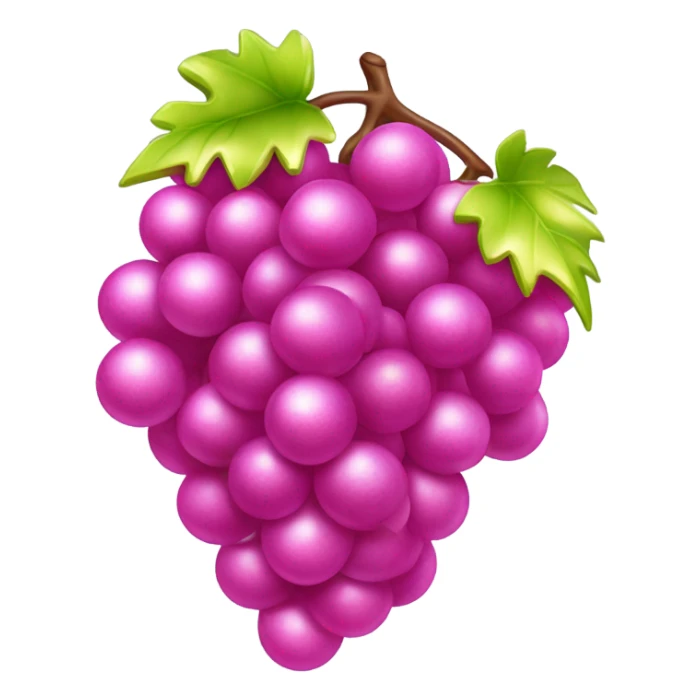 Cluster of hot pink sparkly grapes  sticker