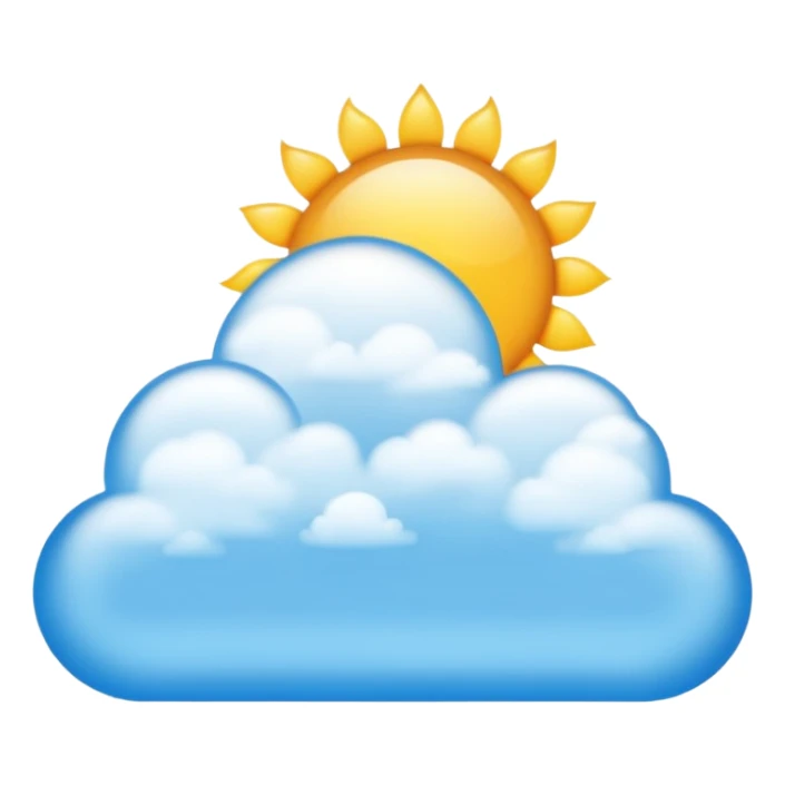 create an image of a sunny sky with blue clouds for professional linkedin background sticker