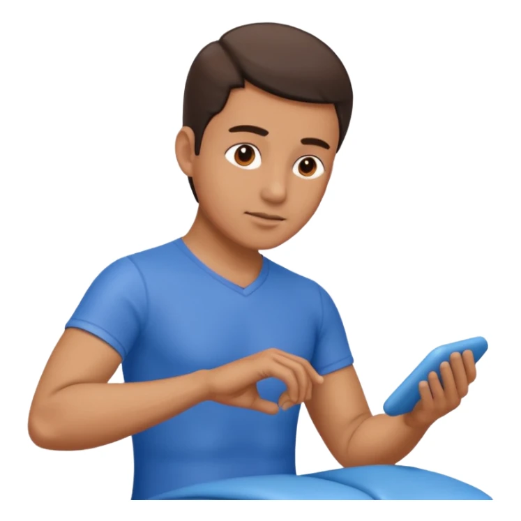 fisioterapia hombre de azul haciendo una terapia manual sticker