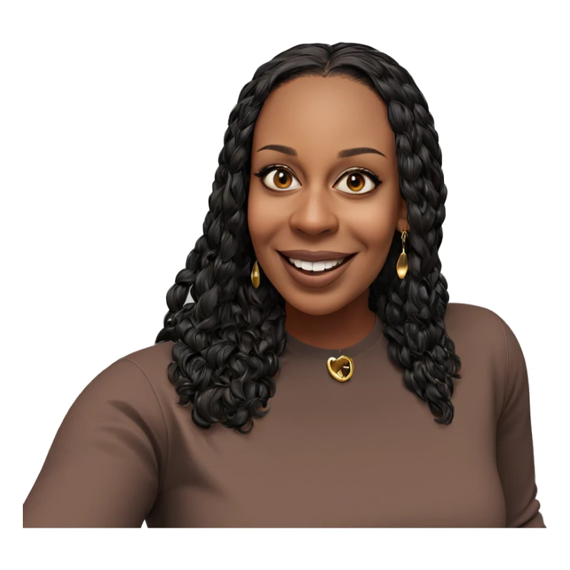 dark-skinned girl with earrings sticker